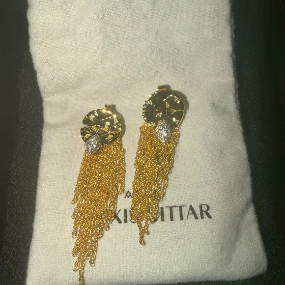 Alexis Bittar Rocky Crystal Tassel Earrings NWT - Picture 2 of 5